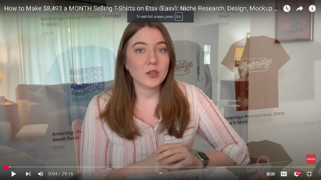 How to Make $8,493 a MONTH Selling T-Shirts on Etsy (Easy): Niche Research, Design, Mockup Tutorial